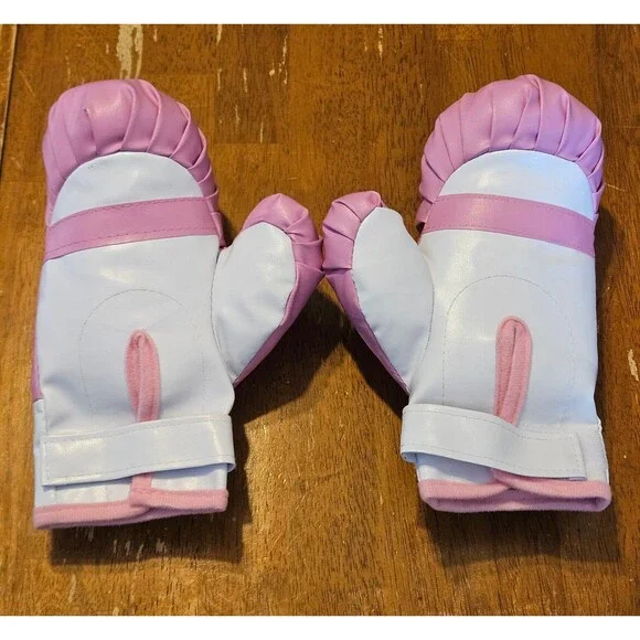 Boxing Gloves Kids Pink and White Bullseye Boxing - Picture 2 of 3